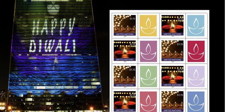 Diwali stamps released by UN stamps