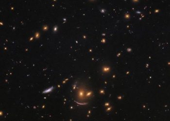 Smiling face in space