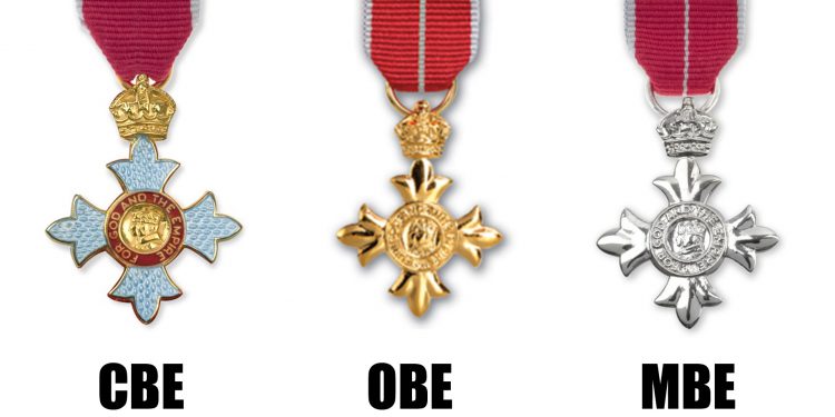 2019 New Year Honours awarded