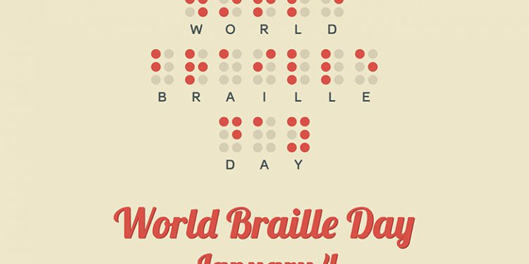 Poster for World Braille Day (January 4)