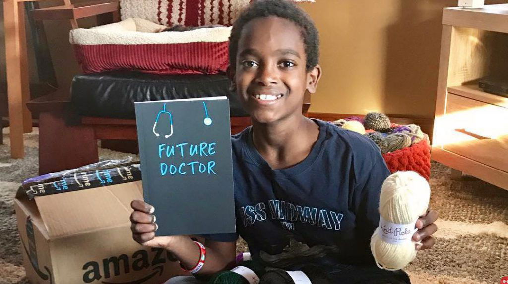 This 11-year-old crochets for a good cause