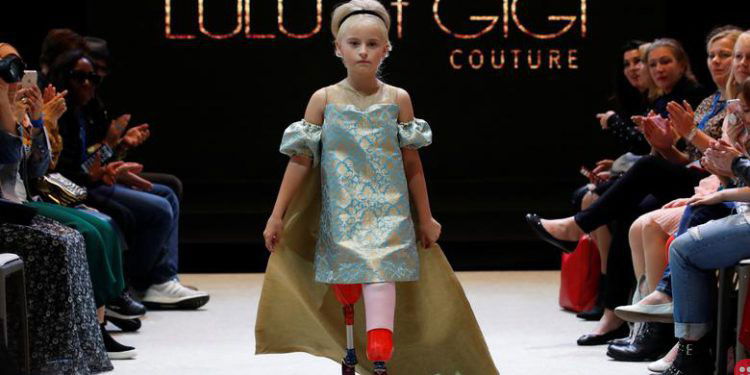 Daisy-May Demetre: 9-year-old double amputee models at Paris Fashion Week