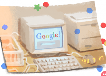 Google celebrates its 21st birthday with a doodle