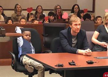 A 5-year-old’s entire class came in for his adoption hearing!