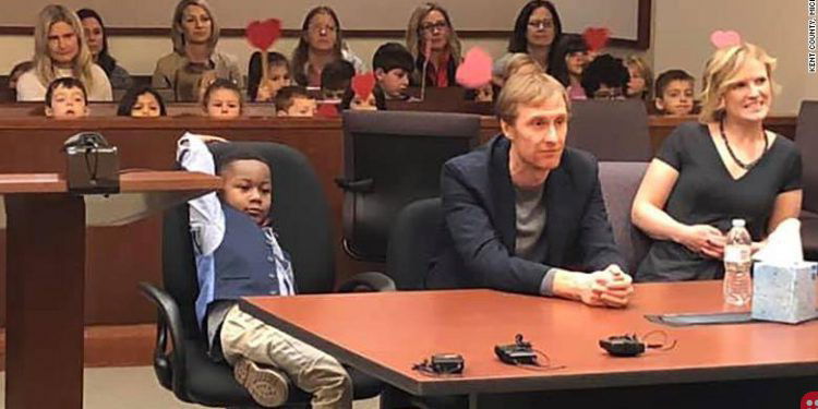 A 5-year-old’s entire class came in for his adoption hearing!