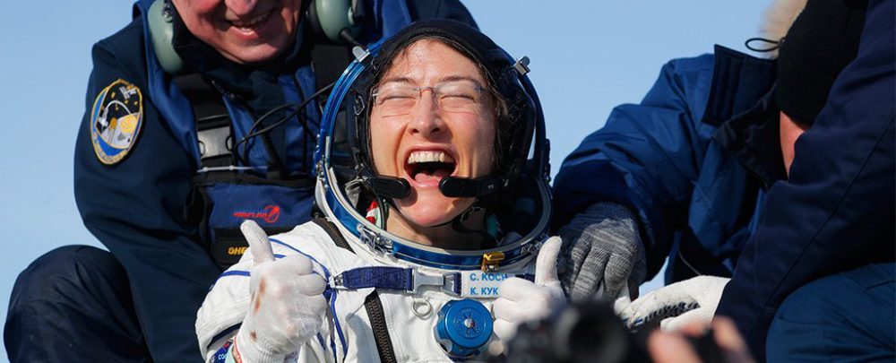 Christina Koch: NASA astronaut returns to Earth after record-breaking mission
