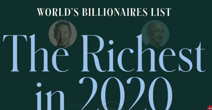 Jeff Bezos tops Forbes list of Billionaires, again!