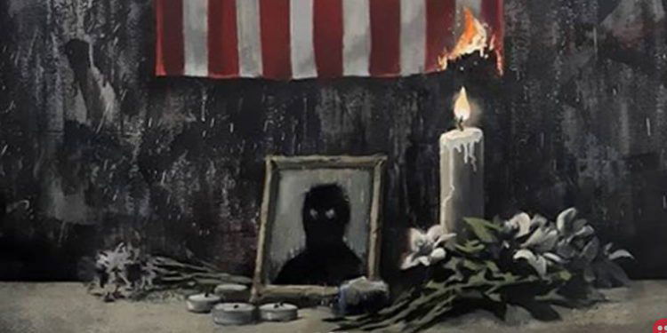 Banksy’s latest painting honours George Floyd