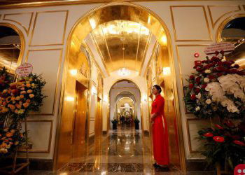 Vietnam opens world’s first gold-plated hotel