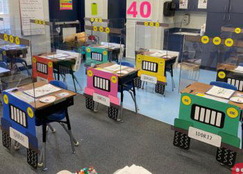 Two Florida teachers transform student desks into jeeps to make social distancing fun