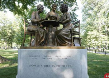Central Park unveils a statue of women’s rights pioneers – its first of real women