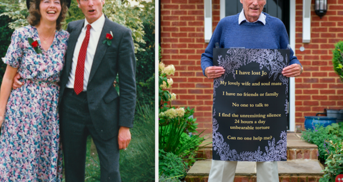 Lonely pensioner put up a sign asking for friends, and the response to it is heartwarming!