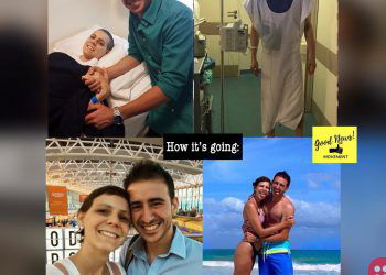 These two met in a chat group for cancer patients. Today, they are cancer free and a couple!