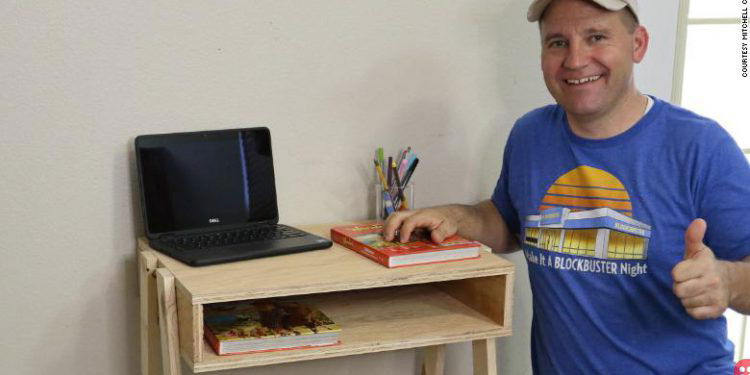 California man makes desks to help students with online learning