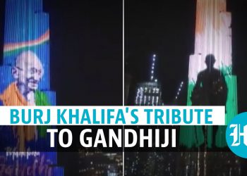 Burj Khalifa lights up to pay tribute to Mahatma Gandhi