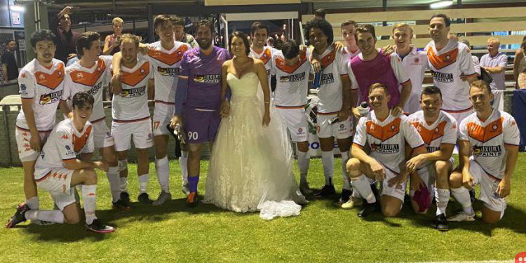 Luke Borean: Goalkeeper gets married in the morning, and guides team to semifinal win in the evening