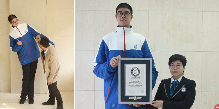 Meet Ren Keyu, a 14-year-old confirmed as the tallest teenager in the world