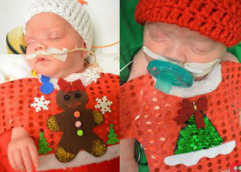 Texas hospital dresses up infants in NICU in Christmas clothes