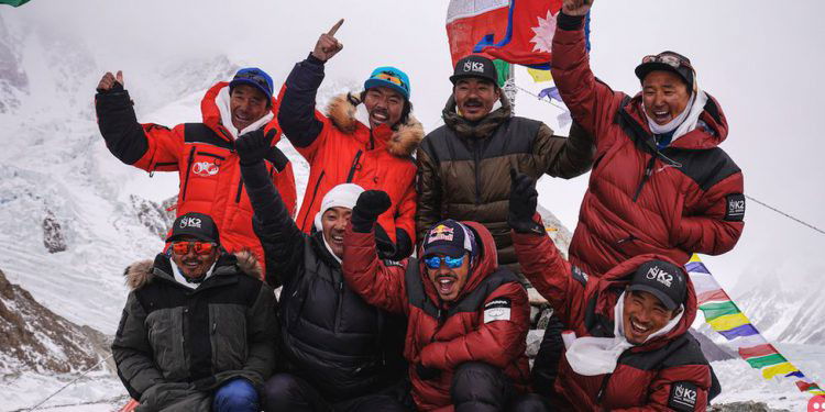 Nepali climbers make history by becoming first to scale K2 peak in winter