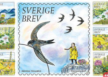 Climate activist Greta Thunberg features on Swedish postal stamp