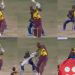 West Indian Kieron Pollard becomes third player to hit six sixes in an international over