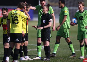 Rebecca Welch makes history by becoming first woman to referee an EFL match